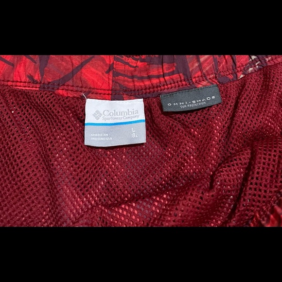 Mens Columbia Omni-shade red swim shorts large - Picture 3 of 5
